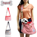 China fornecedor atacado Soft Anchor Stripe Sling saco para cão saco de viagem de estimação